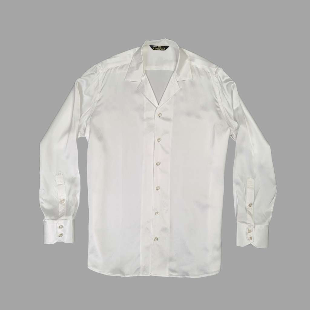 Men's White Silk Shirt | 1000 Kingdoms