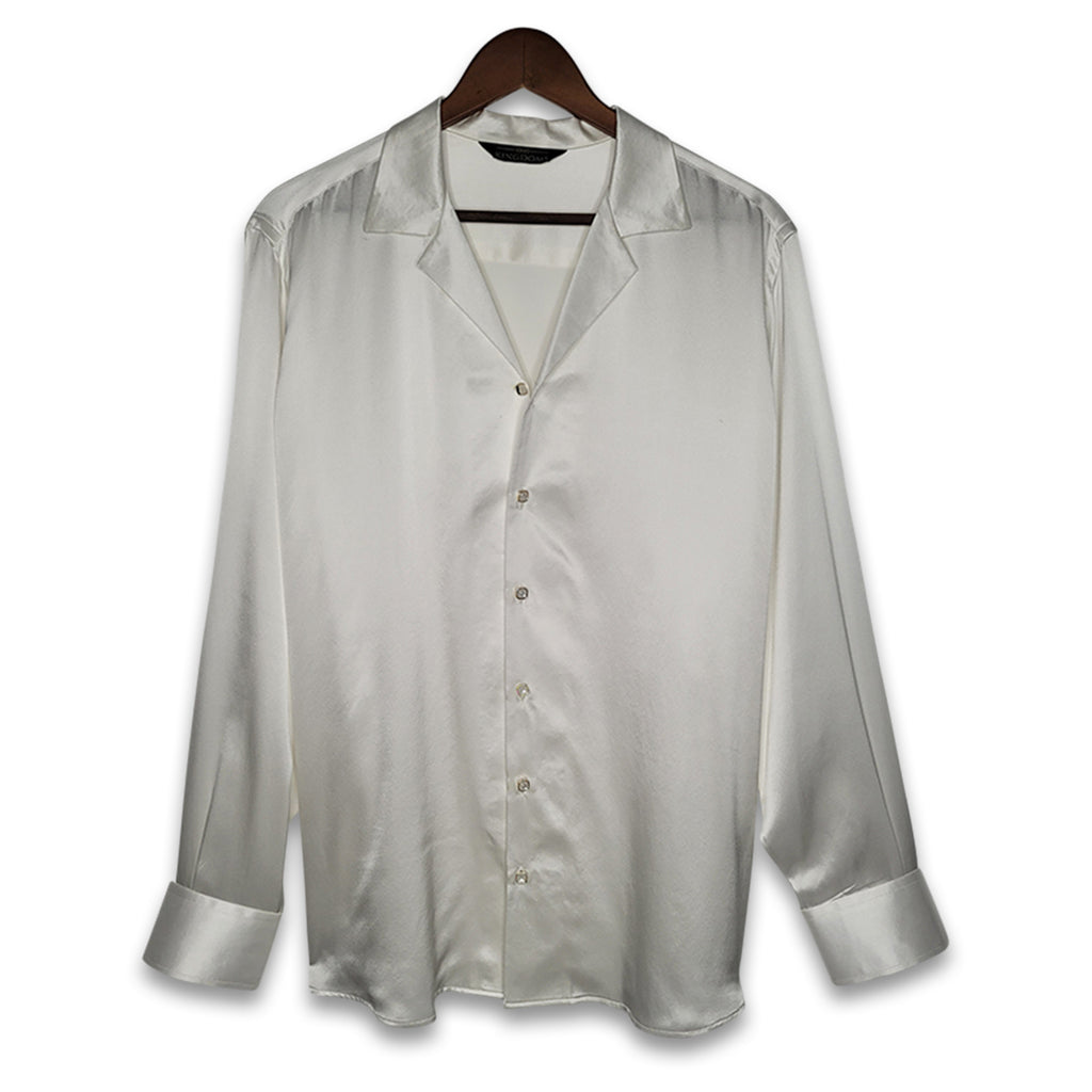 Men's White Silk Shirt Men's White Silk Shirt