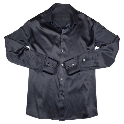 Men's Black Silk Shirt | 1000 Kingdoms Men's Black Silk Shirt | 1000 Kingdoms
