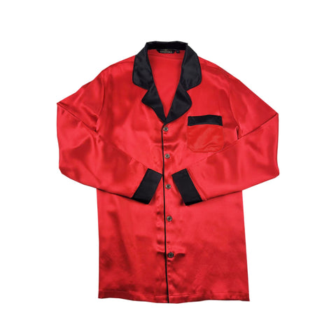 Men's Red Silk Pajama Set